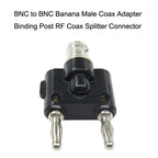 5pcs BNC Female To Dual Banana Plug Adapter Binding Male Connector