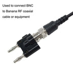 5pcs BNC Female To Dual Banana Plug Adapter Binding Male Connector
