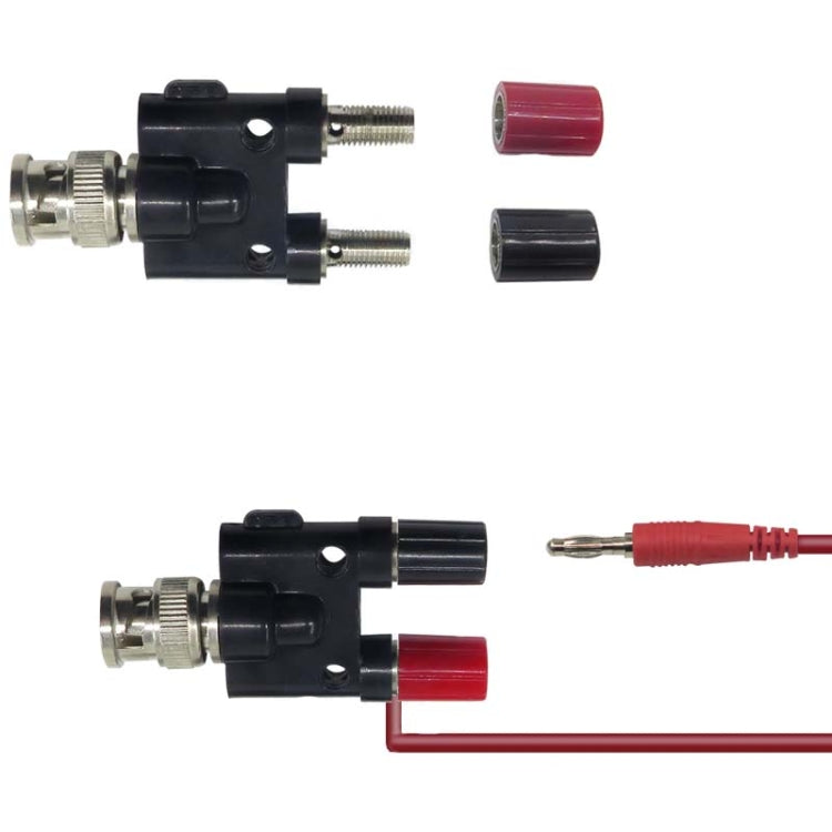 5pcs BNC Male Plug To Two Banana Jack Female Connector RF Adapter