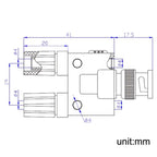 5pcs BNC Male Plug To Two Banana Jack Female Connector RF Adapter