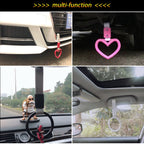 JDM Car Static Belt Decorative Warning Hanging Ring Rear Bumper Warning Ring Car Safety Hand Ring