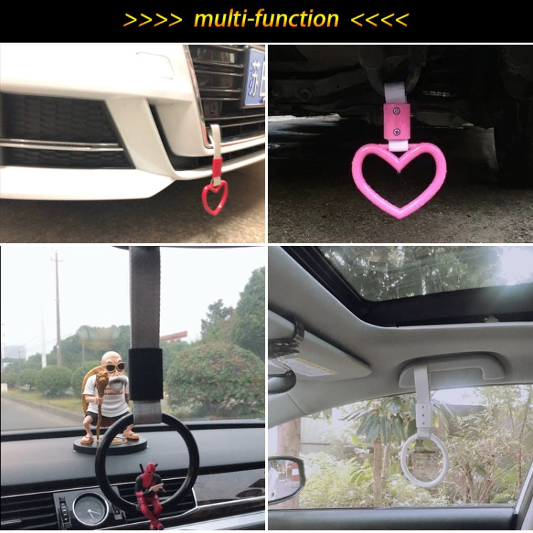 JDM Car Static Belt Decorative Warning Hanging Ring Rear Bumper Warning Ring Car Safety Hand Ring