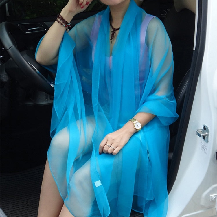Summer Ultra-thin Chiffon Silk Scarf Air Conditioning Shawl Sunscreen Scarf