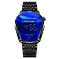 BINBOND Locomotive Concept Touch Screen Steel Belt Watch Men Live Black Technology Watch