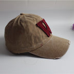 Alphabet Pattern Canvas Baseball Cap