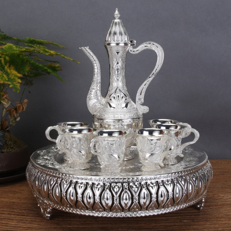 Wine Glass Set Creative Home European-style Wine Set Metal Hip Flask Wine Separator — view 6