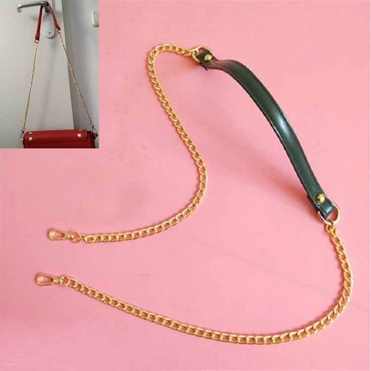 Women Bag PU Leather Chain Long Shoulder Strap Bag Accessories — Mirror Black