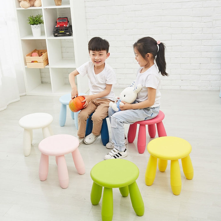 Colorful Children Stool Chair Baby Stool Plastic Kindergarten Stool — White