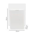 Fully-automatic with Lip Covered Household Living Room Kitchen Bathroom Intelligent Induction Trash Can — White