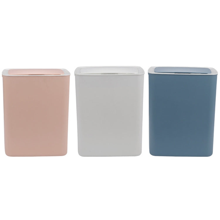 Fully-automatic with Lip Covered Household Living Room Kitchen Bathroom Intelligent Induction Trash Can — Blue