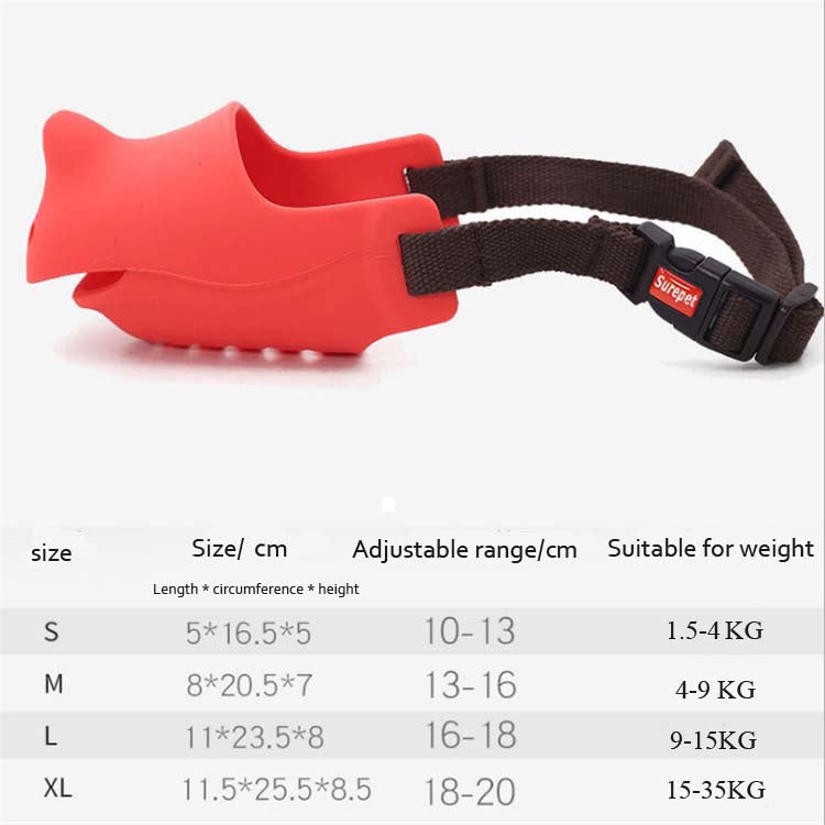 Pet Dog Muzzle Anti-bite Anti-call Silicone Muzzle — view 8