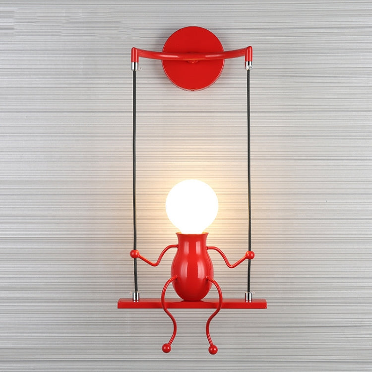 E27 LED Personality Creative Retro Wrought Iron Villain Wall Lamp without Bulb — view 6