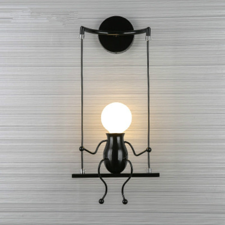 E27 LED Personality Creative Retro Wrought Iron Villain Wall Lamp without Bulb — view 7