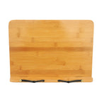 Wood Tablet Bookends Bracket Cookbook Textbooks Document Bamboo Foldable Reading Rest Book Stand