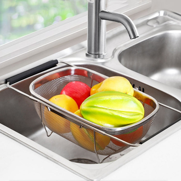 Stainless Steel Foldingf Filter Kitchen Tools Drainage Household Retractable Vegetable Fruit Basket — view 13