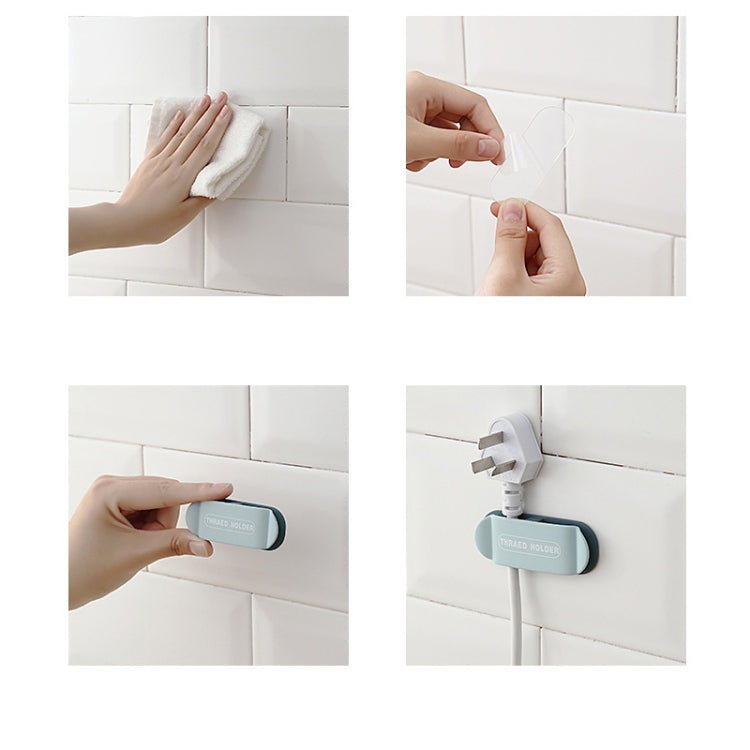 4 in 1 Multifunctional Home Creative Free Punching Plug Holder Wire Storage Artifact — view 9