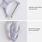20 PCS Creative Stainless Steel Scraping Peeling Multi-function Vegetable and Fruit Peeler — 20 PCS Fruit Peeler (Blue)