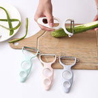 20 PCS Creative Stainless Steel Scraping Peeling Multi-function Vegetable and Fruit Peeler — Blue