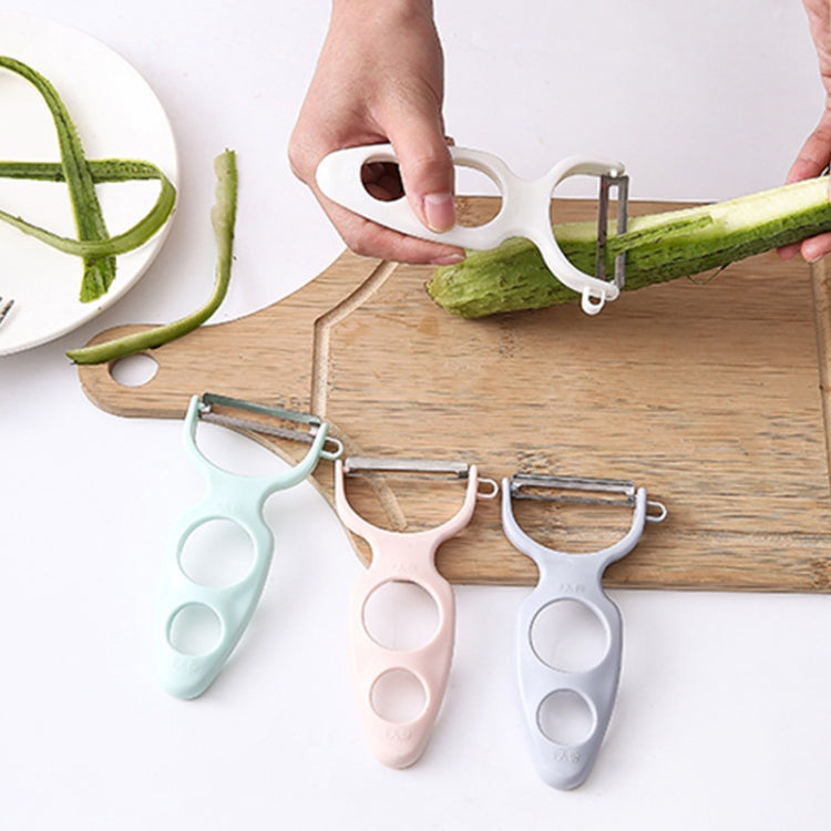20 PCS Creative Stainless Steel Scraping Peeling Multi-function Vegetable and Fruit Peeler — Blue