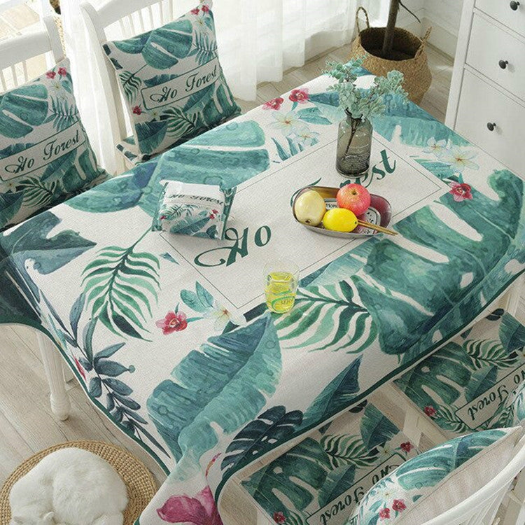 Greenery Linen Tablecloth Restaurant Bar Household Tablecloth