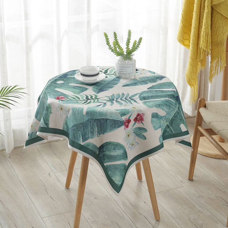 Greenery Linen Tablecloth Restaurant Bar Household Tablecloth