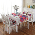 Retro Pattern Linen Table Cloth For Dinner Home Decor Dustproof Table Cover