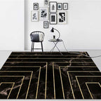 Marble Texture Square Lines Carpets Rugs For Home Living Room — 45x75cm