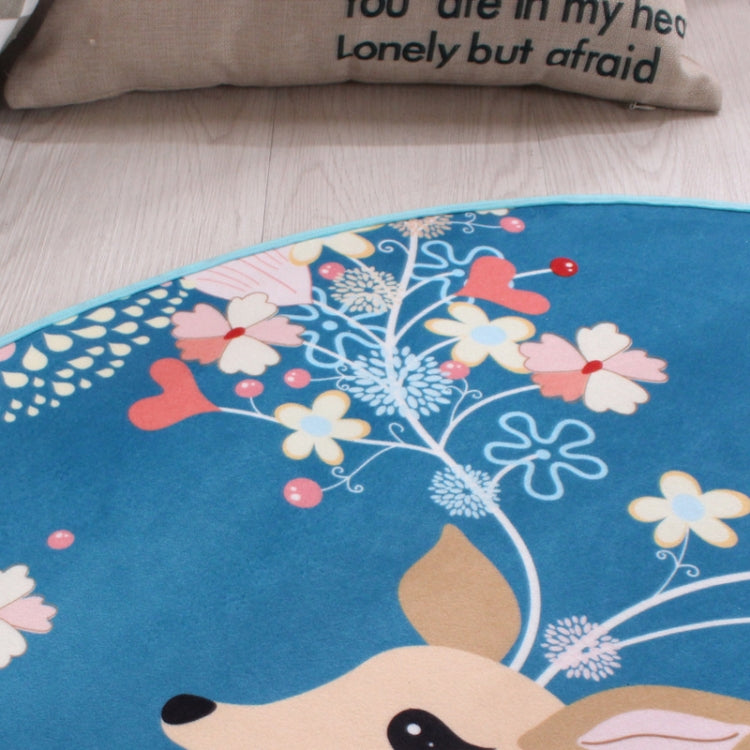 Circular Water Uptake Carpet Floot Mat Cartoon Door Mat — Diameter: 40cm