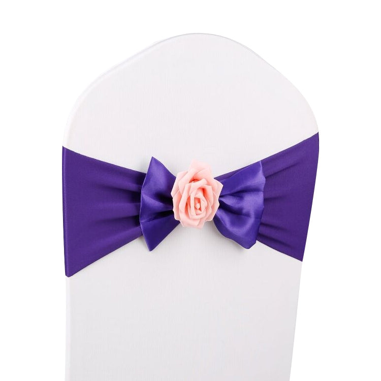 Wedding Chair Cover Sash Satin Fabric Bow Tie Ribbon Band Decoration Hotel Wedding Party Ceremony Banquet Supplies — TBD0324599501Q