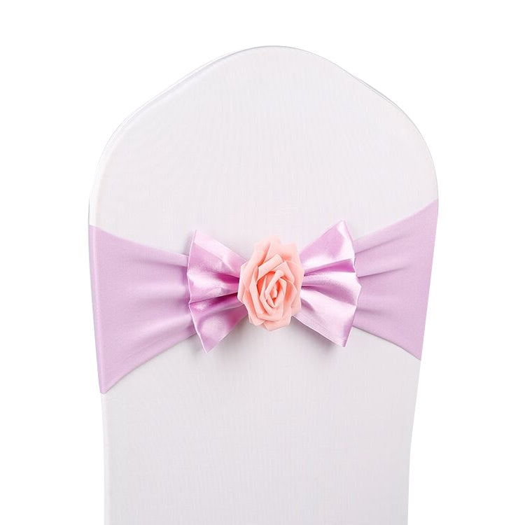 Wedding Chair Cover Sash Satin Fabric Bow Tie Ribbon Band Decoration Hotel Wedding Party Ceremony Banquet Supplies — view 10