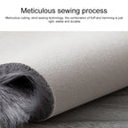 Imitation Wool Soft Home Living Room Carpet Sofa Cushion Mats — White