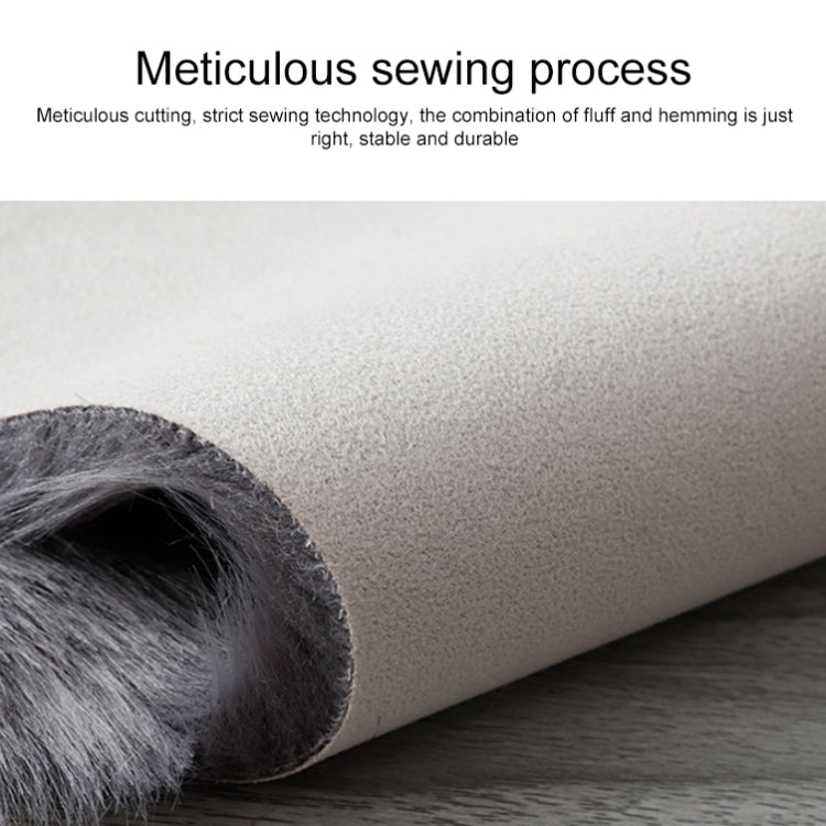 Imitation Wool Soft Home Living Room Carpet Sofa Cushion Mats — White
