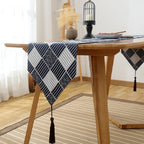 Cotton Linen Tea Table Dining Table Table Flag Retro Tablecloth — 30x180cm