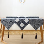 Cotton Linen Tea Table Dining Table Table Flag Retro Tablecloth — 30x200cm