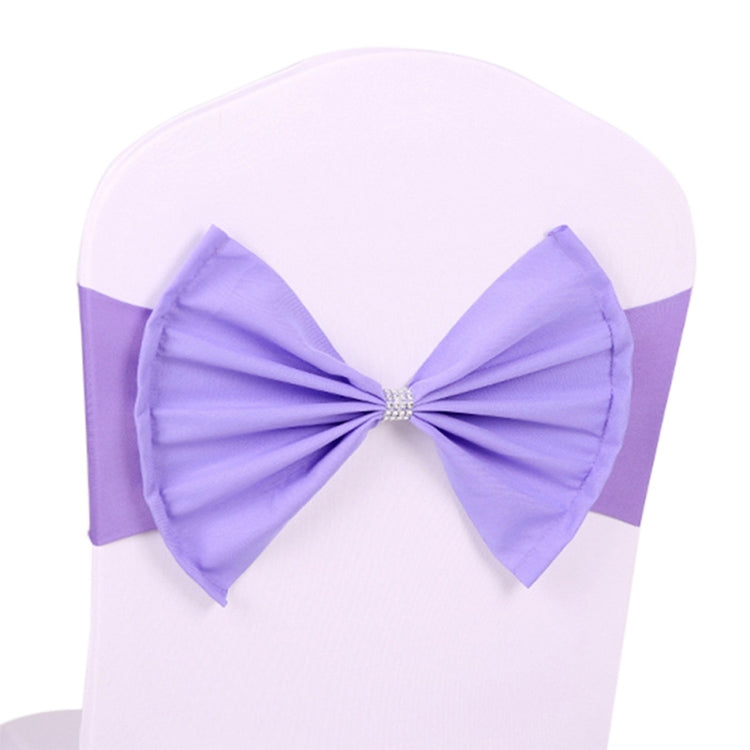 Spandex Chair Sash fit all chair Wedding Chair Sashes Bow Elastic Chair Ribbon Back Tie Bands for Wedding Party Ceremony Banquet — view 7