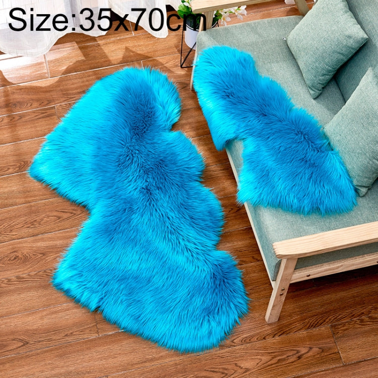 Creative Double Heart Imitation Wool Carpet Sofa Cushion Mat Plush Bedroom Living Room Floor Rugs — White