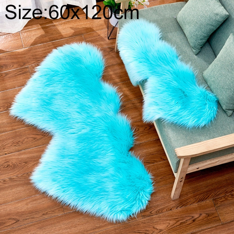 Creative Double Heart Imitation Wool Carpet Sofa Cushion Mat Plush Bedroom Living Room Floor Rugs — view 26