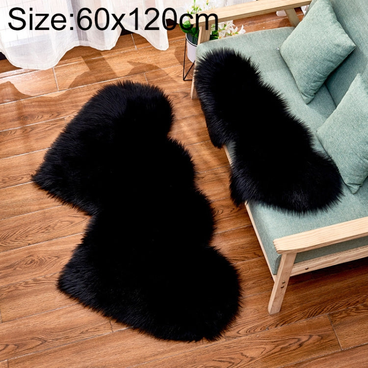 Creative Double Heart Imitation Wool Carpet Sofa Cushion Mat Plush Bedroom Living Room Floor Rugs — view 29