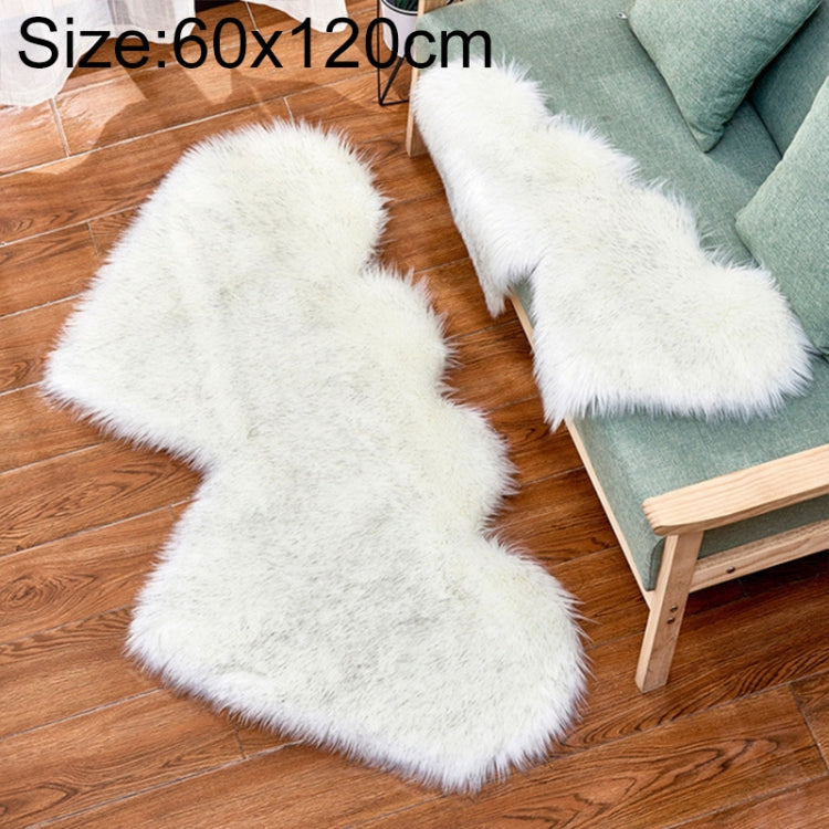 Creative Double Heart Imitation Wool Carpet Sofa Cushion Mat Plush Bedroom Living Room Floor Rugs — view 50