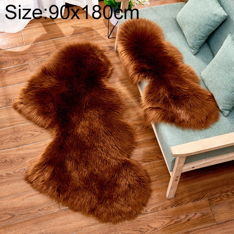 Creative Double Heart Imitation Wool Carpet Sofa Cushion Mat Plush Bedroom Living Room Floor Rugs — Deep Gray