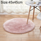 Long Plush Round Carpet Living Room Decoration Imitation Wool Carpet Mat