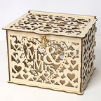 DIY Wooden Beautiful Wedding Card Box Gift Decoration Box — view 4