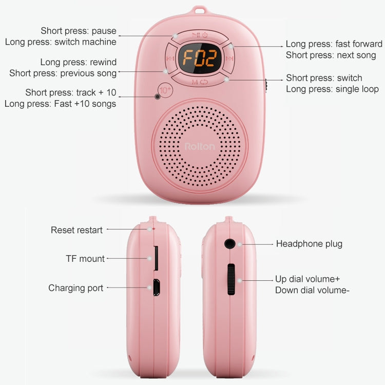 Rolton E200 Mobile Phone Wireless Bluetooth Speaker Mini Portable Outdoor Small Audio Subwoofer Speaker