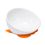 Pet Dog Ceramic Universal Non-slip Food Bowl Feeder — White Bowl + Orange Mat