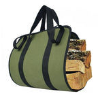 Outdoor Large Capacity Waterproof Army Green Canvas Logging Bag — view 4
