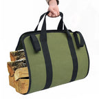 Outdoor Large Capacity Waterproof Army Green Canvas Logging Bag — view 5