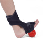 WOOTSHU JM03539 2 in 1 Plantar Fasciitis Splint Sprain Memory Cotton Aluminum Strip Splint Protective Gear + Massage Ball Set