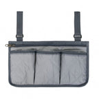 Walking Aid Wheelchair Armrest Side Storage Bag Car Storage Hanging Bag — Gray