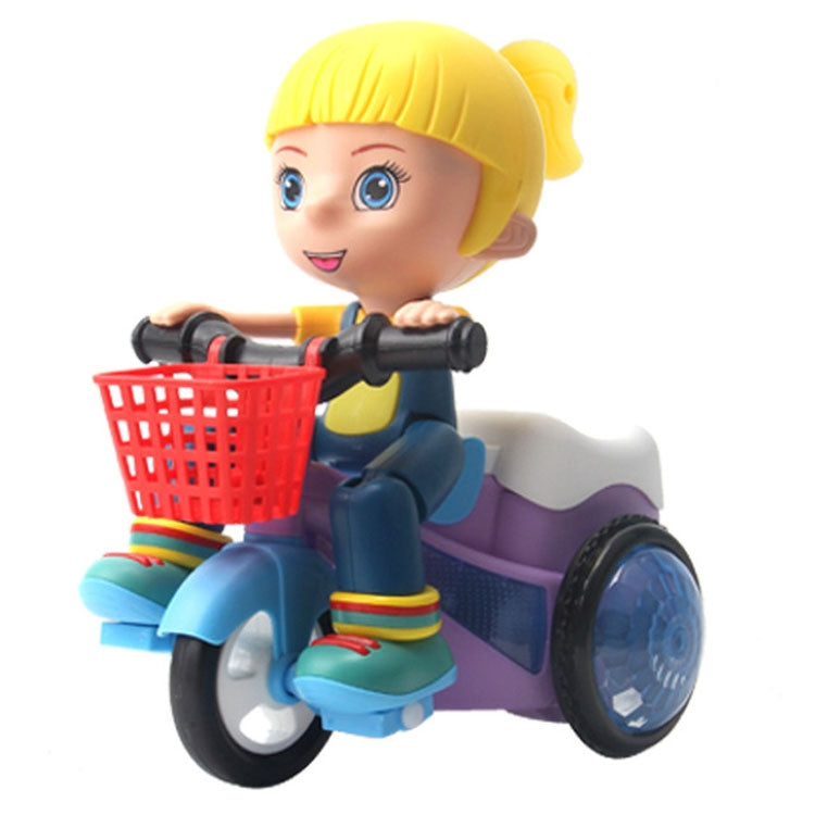 Electric Universal Stunt Tricycle Rotating Cartoon Toy Car with Light Music, Random Color Delivery — view 8