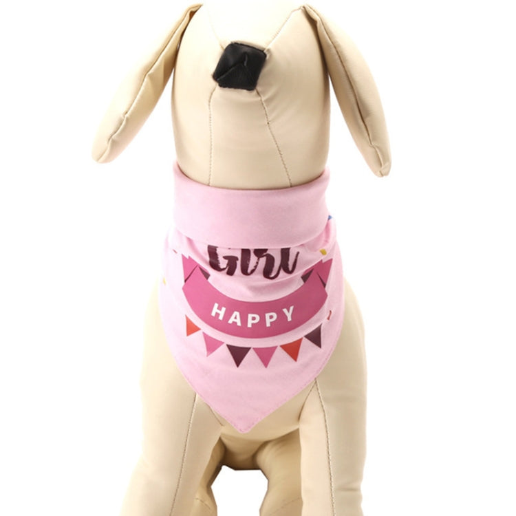 Pet Birthday Saliva Towel Double Cotton Triangle Scarf